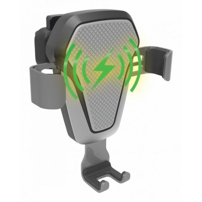 COMPASS Držiak telefónu Luke-V, bezdrôtové nabíjanie, silver