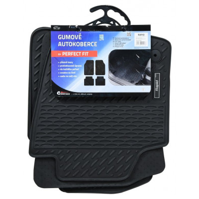 Koberce gumené s fixáciou Perfect Fit P5, súprava 4 kusov