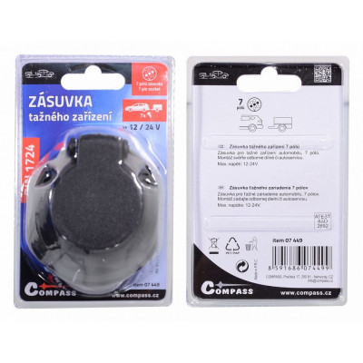 Zásuvka ťažného zariadenia - 7 pólov