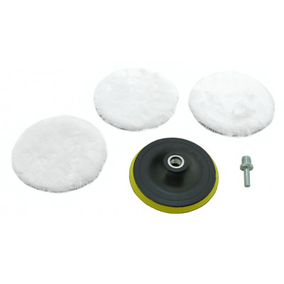 Leštiace kotúče s leštiacimi podložkami sada 3, 12 cm