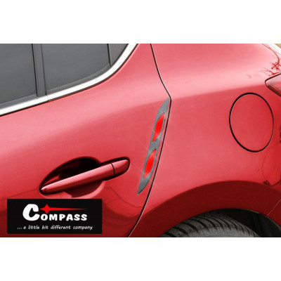COMPASS chránič dverí samolepiaci DAGGER červený, 2 ks
