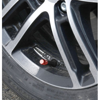 COMPASS ozdobné kryty ventilov, červené, 4 ks