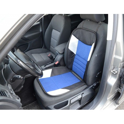 Poťah sedadla Tetris - 46 x 102 cm, čierno / modrý