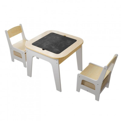 Detský stôl a stoličky s úložným priestorom a doskou