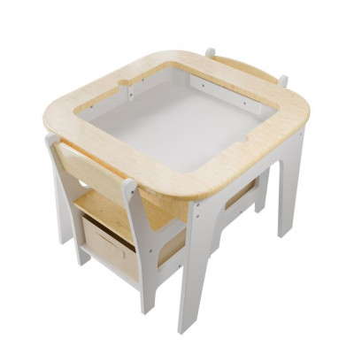Detský stôl a stoličky s úložným priestorom a doskou