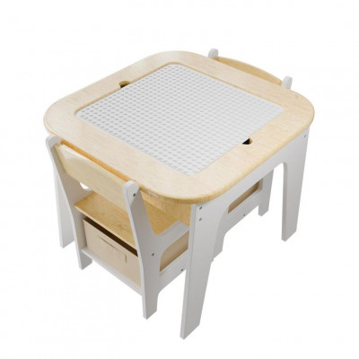 Detský stôl a stoličky s úložným priestorom a doskou