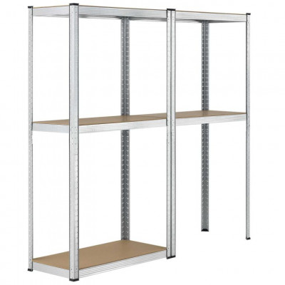 Kovový regál Easy 2 ks 160x80x40 cm, 4 police, nosnosť 640kg