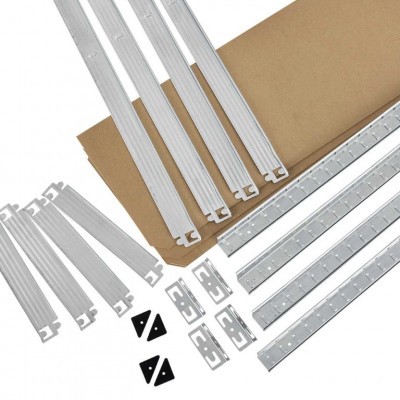 Kovový regál Easy 2 ks 160x80x40 cm, 4 police, nosnosť 640kg