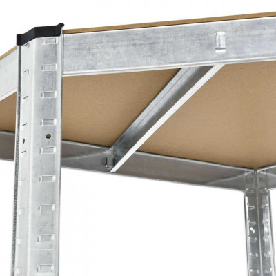 Kovový rohový regál 180x70x40-70 cm, 5 políc, nosnosť 875 kg