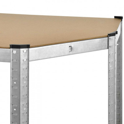 Kovový rohový regál 180x70x40-70 cm, 5 políc, nosnosť 875 kg