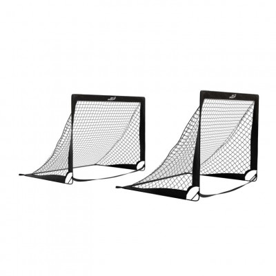 Sada skladacích futbalových bránok Goal Master 2 ks - čierna