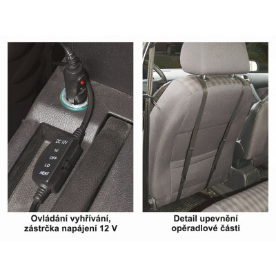 Poťah sedadla vyhrievaný TEDDY s termostatom - 12 V , predný