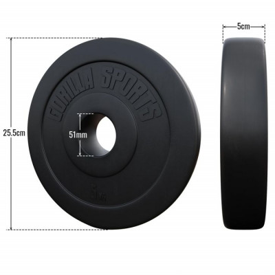 Gorilla Sports Sada záťažových kotúčov 2 x 5 kg