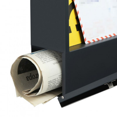 Moderná poštová schránka z nehrdzavejúcej ocele, antracitová