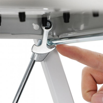 Skladacie oceľové schodíky, biele, nosnosť 150 kg, 86×44×4,5