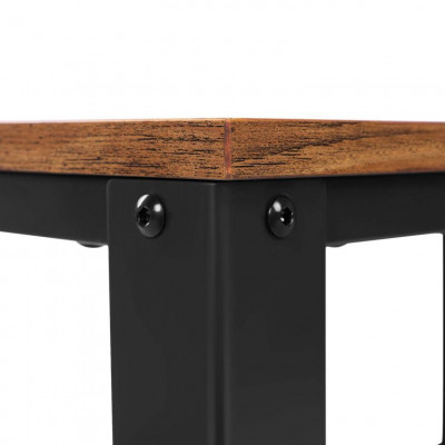 Priemyselný vozík, hnedý/čierny, 60 × 40 × 78 cm