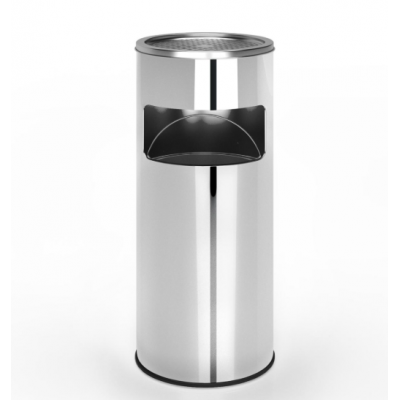 JAGO Odpadkový kôš s popolníkom, 17 l, strieborný