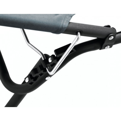 BERLIN lehátko kempingové skladacie, 197 x 57 x 30 cm, šedé