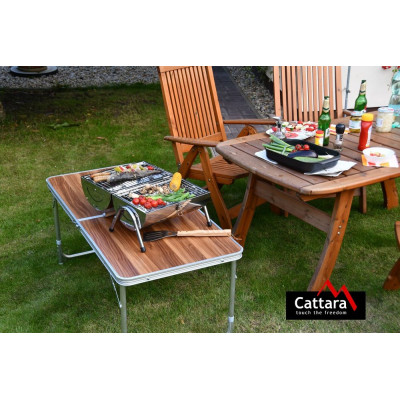 Gril na drevené uhlie DOUBLE 2x - 38 cm cestovný