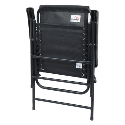 Záhradná skladacia stolička Terst - 59 x 95 x 67 cm, čierna