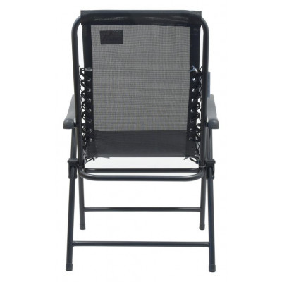 Záhradná skladacia stolička Terst - 59 x 95 x 67 cm, čierna