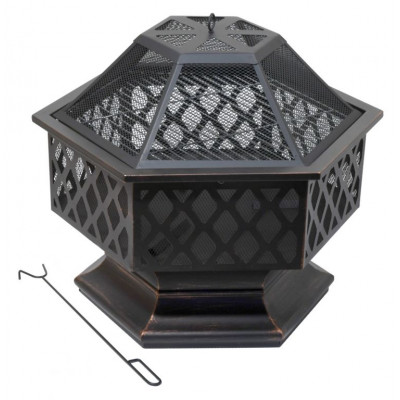 CATTARA Ohnisko HEXAGON s poklopom, 60,5 x 70 x 62,5 cm