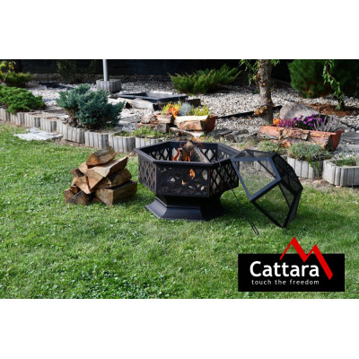 CATTARA Ohnisko HEXAGON s poklopom, 60,5 x 70 x 62,5 cm