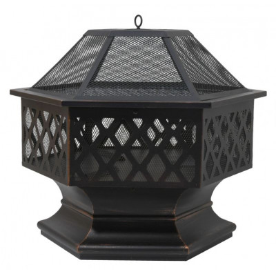 CATTARA Ohnisko HEXAGON s poklopom, 60,5 x 70 x 62,5 cm