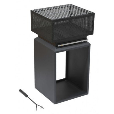 CATTARA Ohnisko CUBE s mriežkou, 74 cm