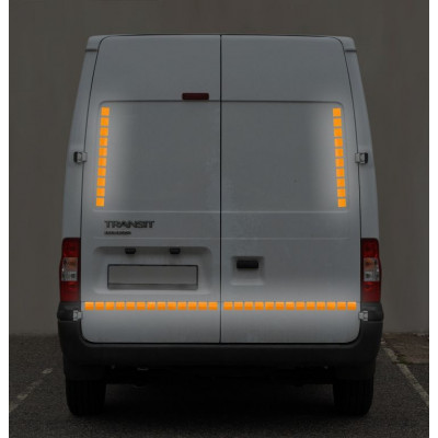 Samolepiaca páska reflexná 100 x 5 cm, delená, žltá