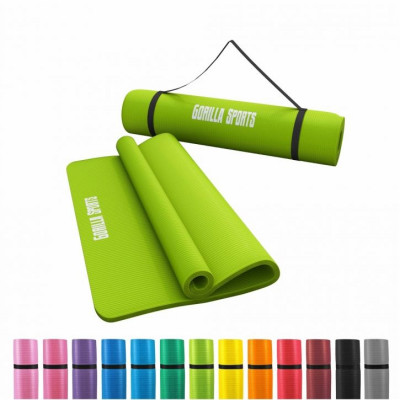 Gorilla Sports Podložka na jogu, 190 x 100 cm, svetlo zelená