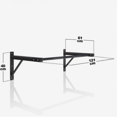 Gorilla Sports Vzpieračská tyč na stenu, 121 x 61 x 40 cm