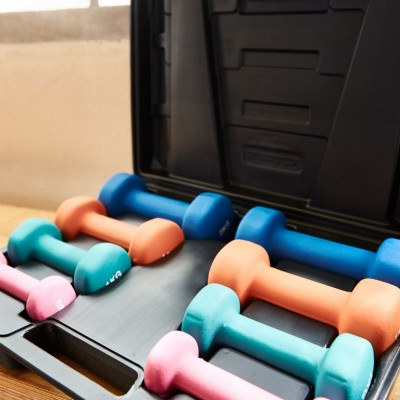 Gorilla Sports Sada posilňovacích činiek v kufri, 10 kg