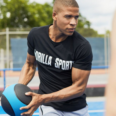 Gorilla Sports Medicinbal, oranžový/čierny, 3 kg