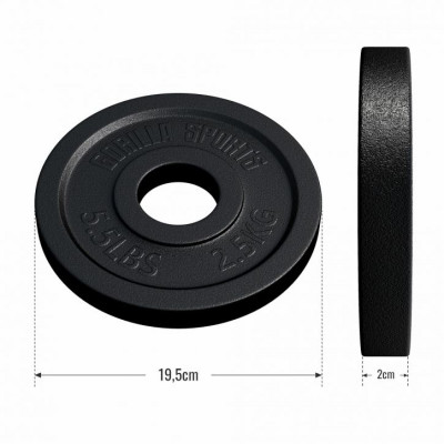 Gorilla Sports Záťažový kotúč 50/51 mm, 2,5 kg
