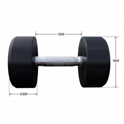 Gorilla Sports Jednoručná činka čierno/biela, 12,5 kg