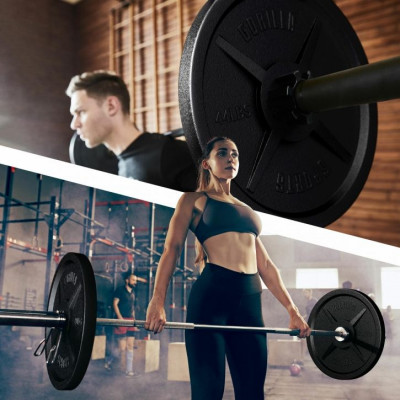 Gorilla Sports Záťažový kotúč 50/51 mm, liatina, 5 kg