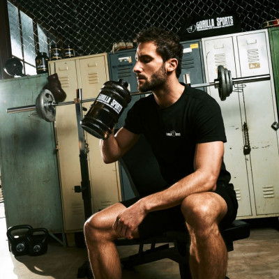 Gorilla Sports Liatinový záťažový kotúč, strieborný, 15 kg