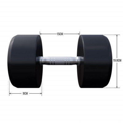 Gorilla Sports Jednoručná činka čierno/biela, 30 kg