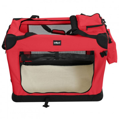Leopet Prepravný box pre psov XXXL,102 x 69 x 69 cm, červený