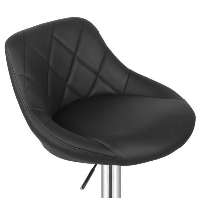 MIADOMODO Barová stolička 2ks, bez podrúčky, čierna