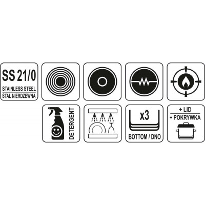 Hrniec s pokrievkou 24 x 11 cm, 5 l, nerez