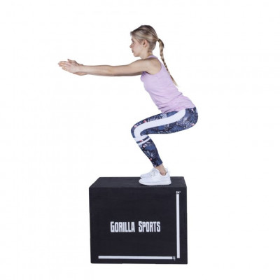 Gorilla Sports Plyobox v čiernej farbe