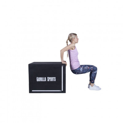 Gorilla Sports Plyobox v čiernej farbe