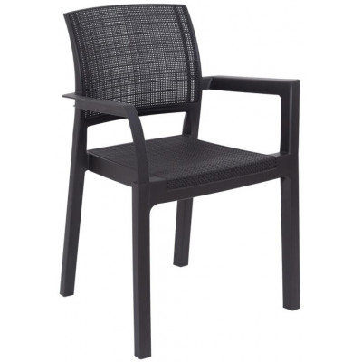 Plastová stolička ALBA – grafitová