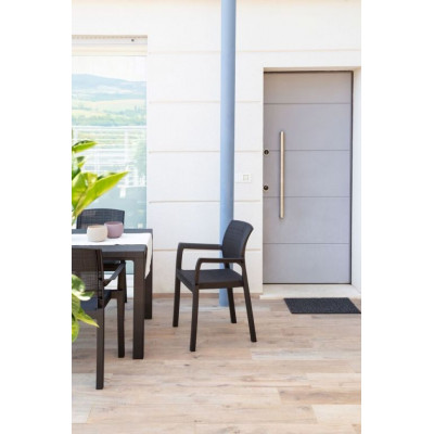 Plastová stolička ALBA – grafitová