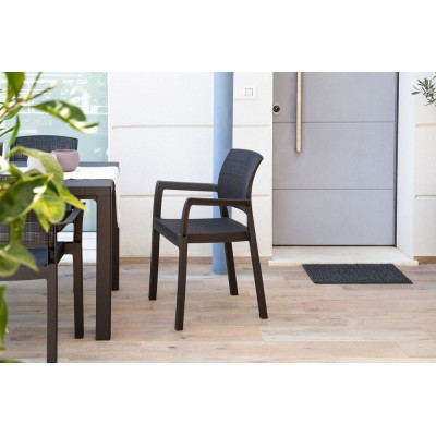 Plastová stolička ALBA – grafitová