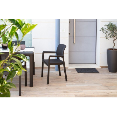 Plastová stolička ALBA – grafitová