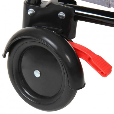 Cestovná postieľka s prebaľovacím pultom, modrá/sivá