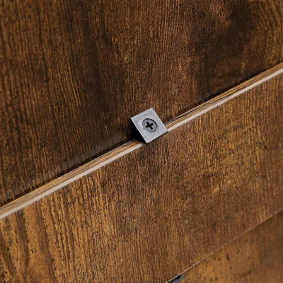 Skriňa na topánky s 3 otočnými dvierkami, rustikálna hnedá